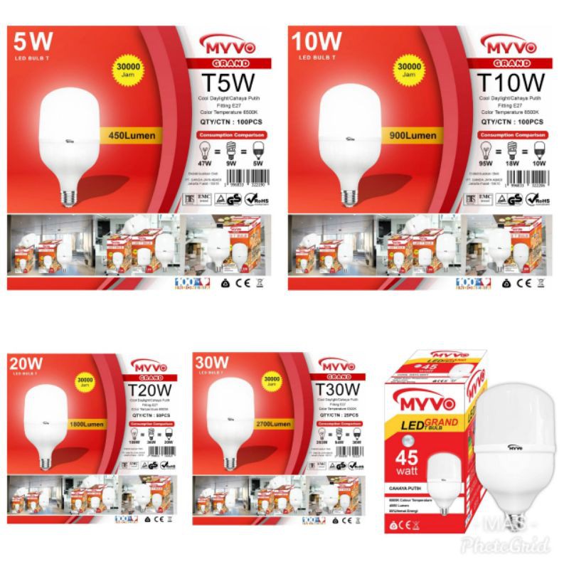 Lampu LED 30 Watt/ 45 Watt Grand T Myvo