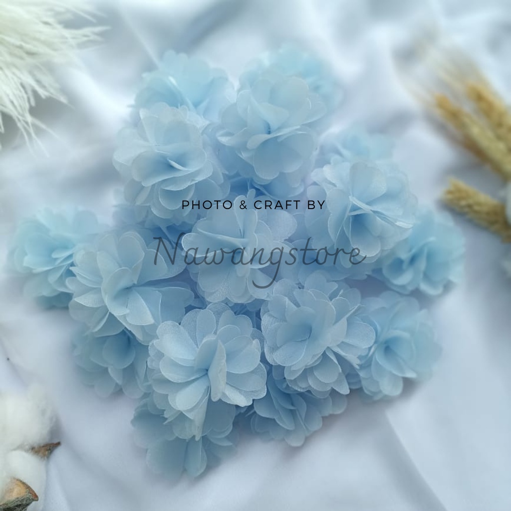 Bunga semanggi hosana organza 5cm / payet /kebaya /gaun pengantin /jahit