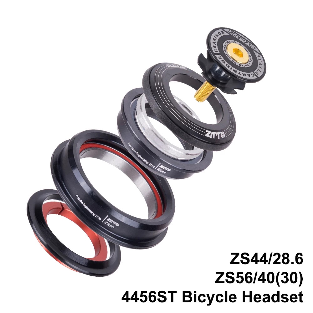 REBUY MTB Bike Headset 1 1/8&quot;-1 1/2&quot; ZS44 ZS56 Bicycle Headset 4456ST 44mm 56mm Threadless 45 Degree Straight Tube Tapered Tube Fork Sealed Bearing/Multicolor