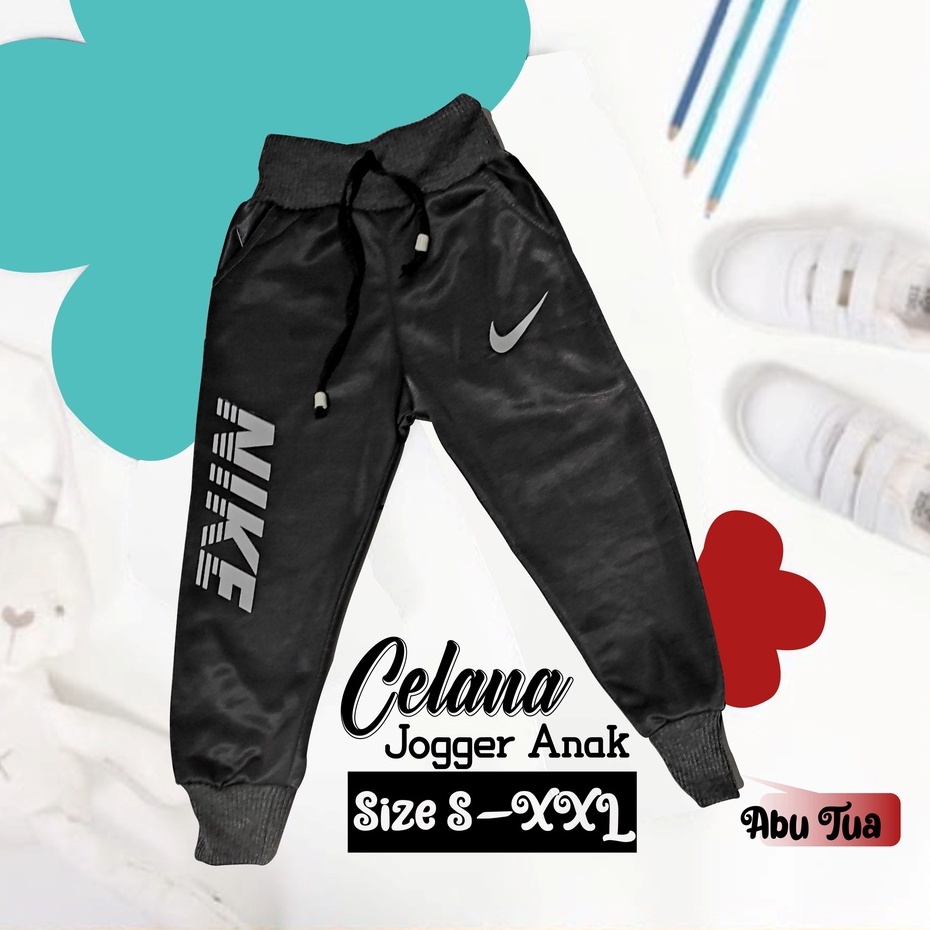 CELANA PANJANG TRAINING JOGGER ANAK SANTAI PREMIUM OLAHRAGA LAKI LAKI COWOK PEREMPUAN USIA 1-14TAHUN MOTIF SABLON BAHAN LOTTO