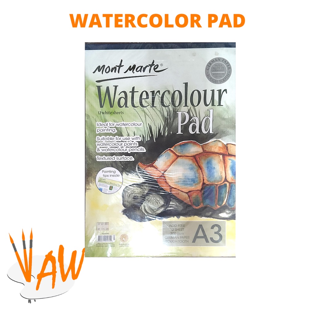 

Mont Marte Watercolor Pad 300 gsm A3/A4