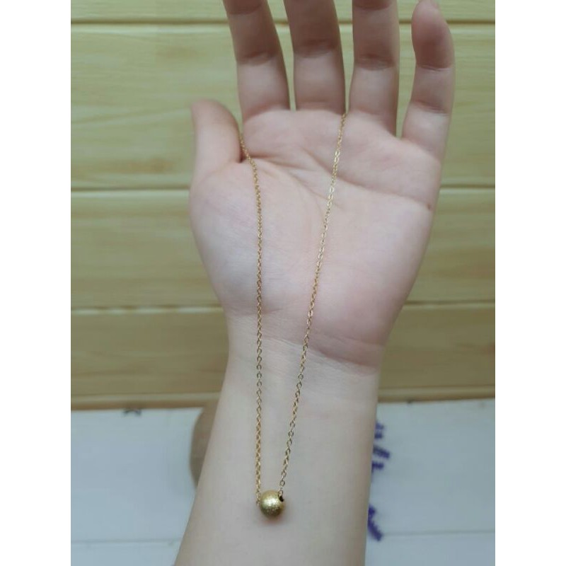 Kalung titanium wanita / kalung liontin bulat / kalung asli titanium wanita fashion korea