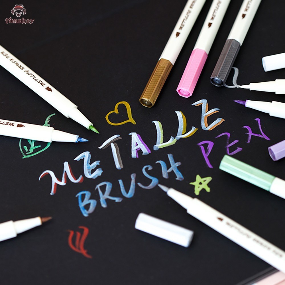 【TK】10colors Brush Pen Spidol Warna Lembut untuk Alat Tulis Sekolah