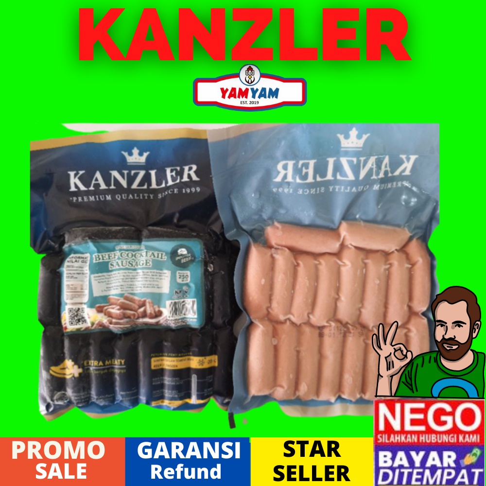 

KANZLER SOSIS SAPI BEEF COCKTAIL 250gr 250 GRAM MAKANAN CEMILAN MURAH FROOZEN FROZEN FOOD