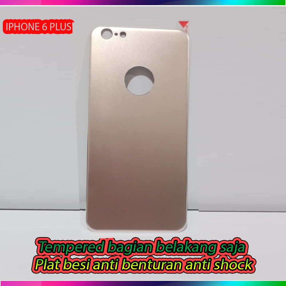 Tempered Bagian Belakang Untuk Iphone 6 / Iphone 6 plus / Iphone 6+ / Iphone 7 / Iphone 7 Plus / Iphone 7+ Plat Besi Anti Benturan Anti Shock