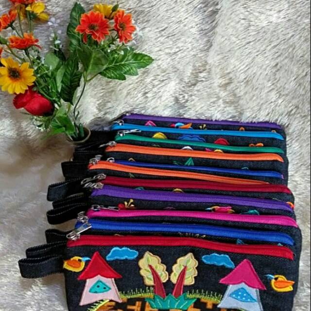 

Tepak Pensil / Dompet Bordir Handmade