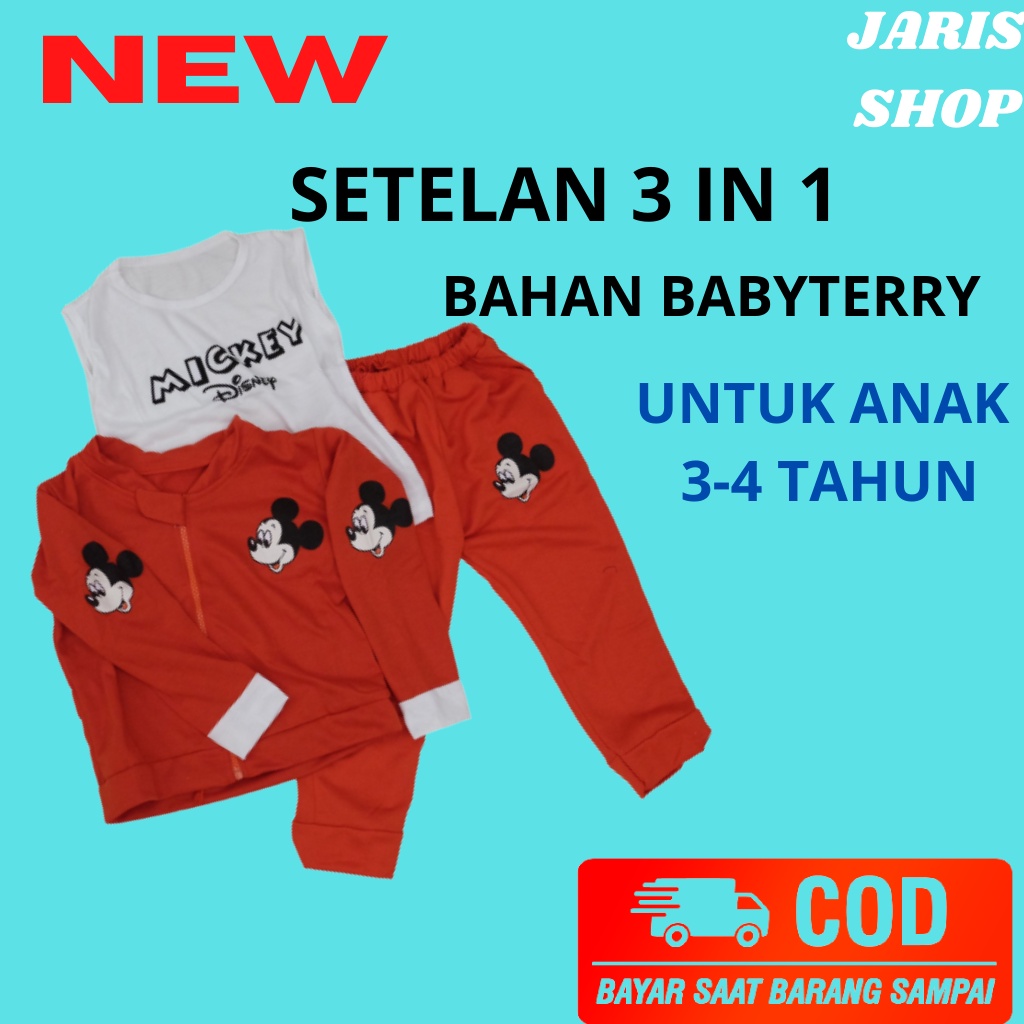 Setcel Baju Anak Import Laki Laki Setelan Anak Cowok Laki2 Kecil Korea Usia Umur  2 3 4 Tahun Thn