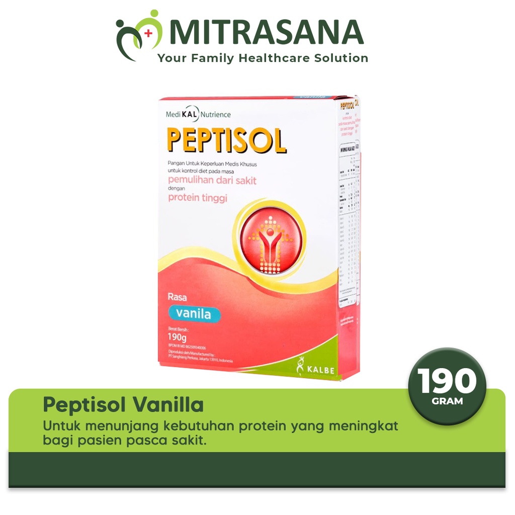 

Peptisol Vanilla 189 gram - Susu Tinggi Protein