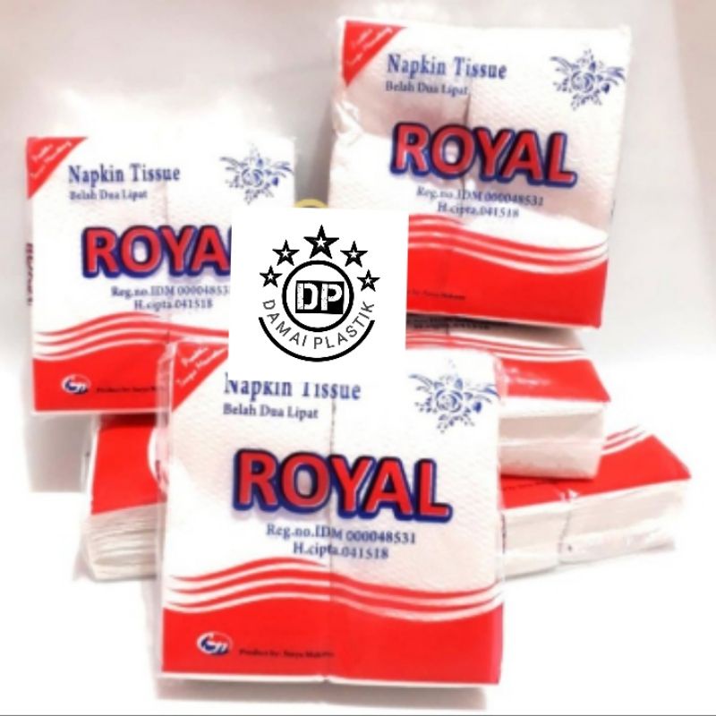 Napkin Tissue Royal Belah 2 Lipat Putih Tisu Makan Padang