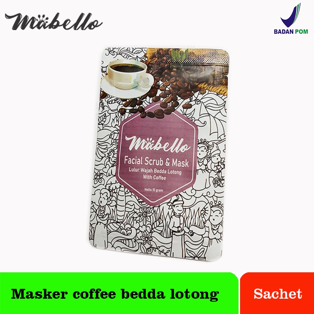 Masker wajah masker muka mabello bedda lotong