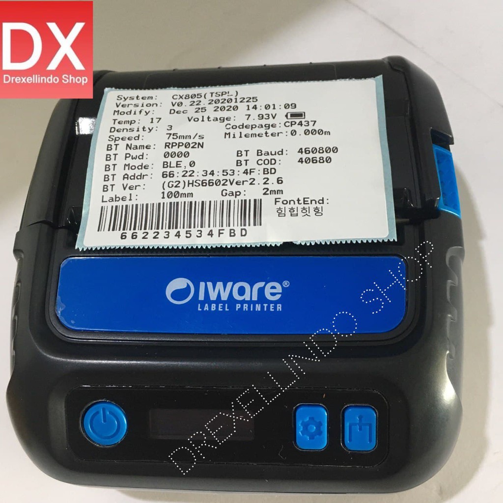 Printer Thermal Barcode Stiker Label CX805 IWARE IW-C8LP Bluetooth