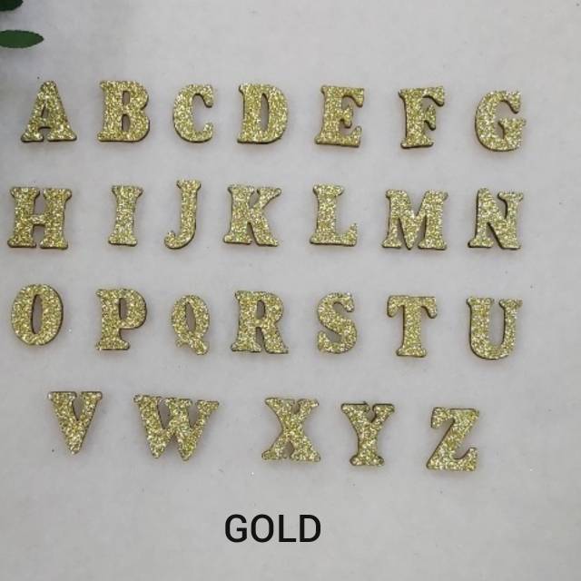 ALFABET / HURUF GLITTER SERI A - Z