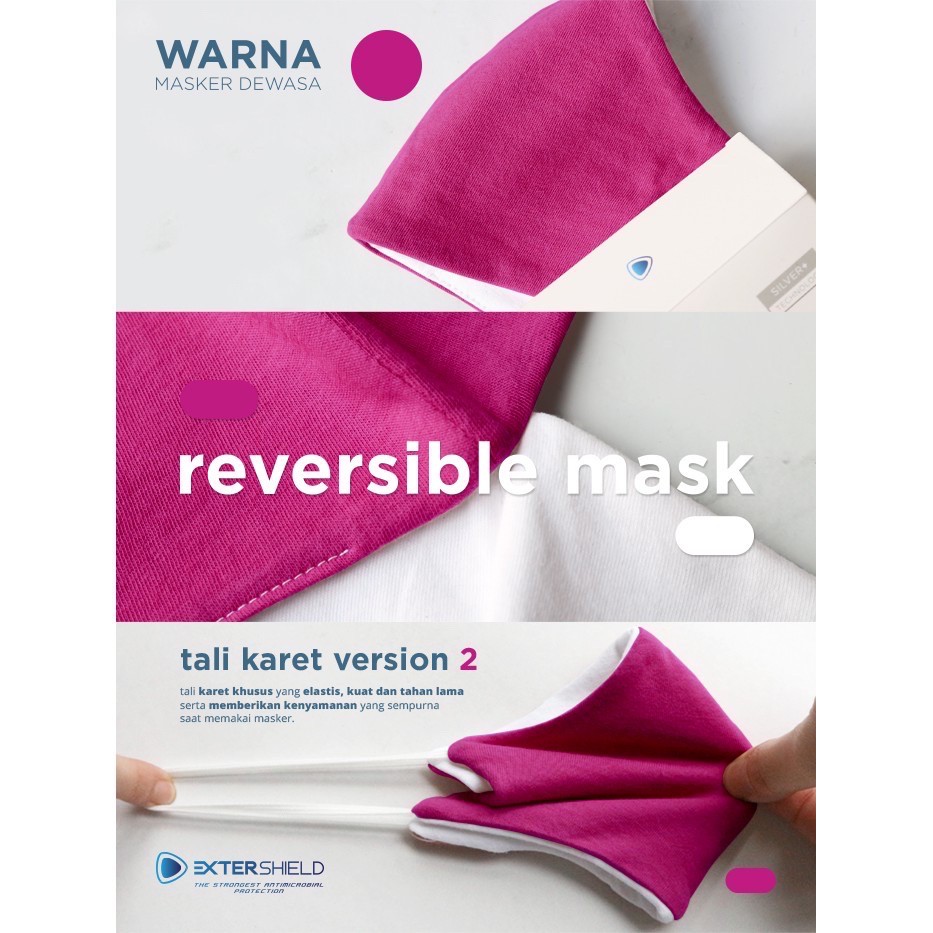 EXTERSHIELD MASKER KAIN BLUEBELL, ROSIE, &amp; FUCHSIA NEW EDITION