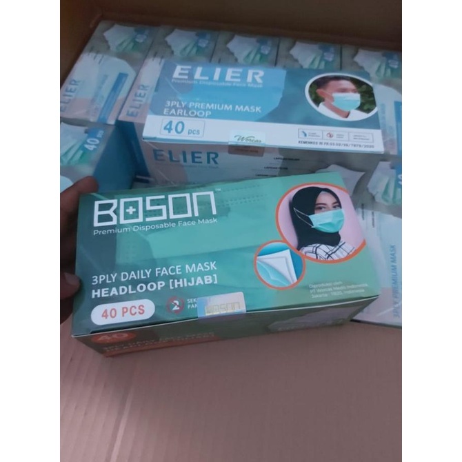 Boson Masker Headloop 3 Ply Non-Medis _Termurah