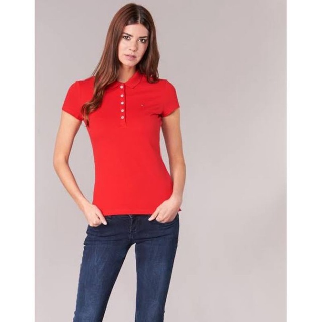 T*MMY H*LFIGER NEW CHIARA POLO WOMEN T SHIRT-KAOS WANITA