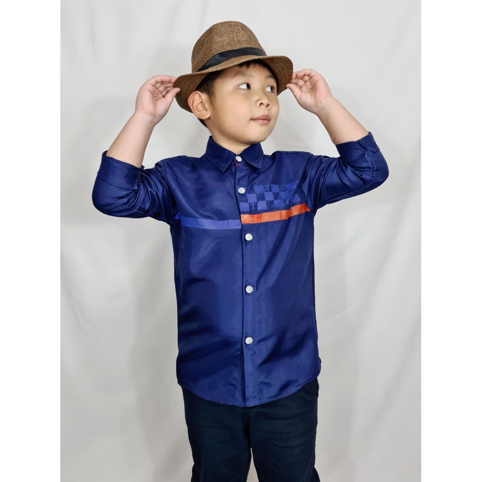 Amspro Kemeja anak laki-laki atasan anak laki-laki baju anak Brian