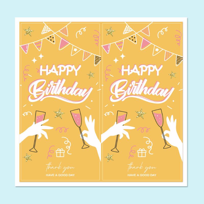 

Sticker Stiker Happy Birthday Ulang Tahun Hampers Kado Bingkisan