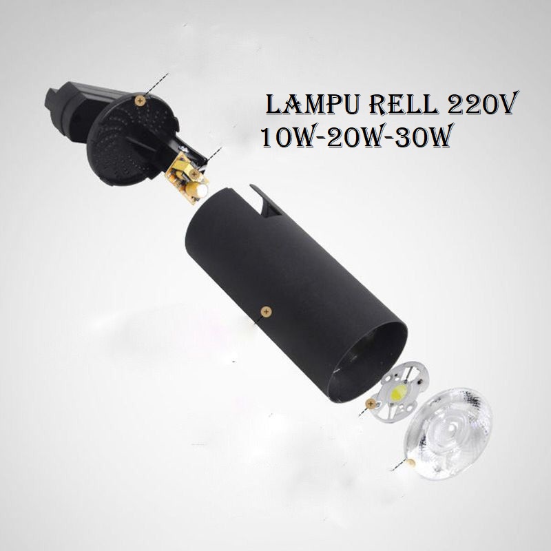 Lampu Track Rell 10w 20W 30W COB Spot Sorot 20 watt 30 watt Spotlight  Lampu Cafe lampu sorot