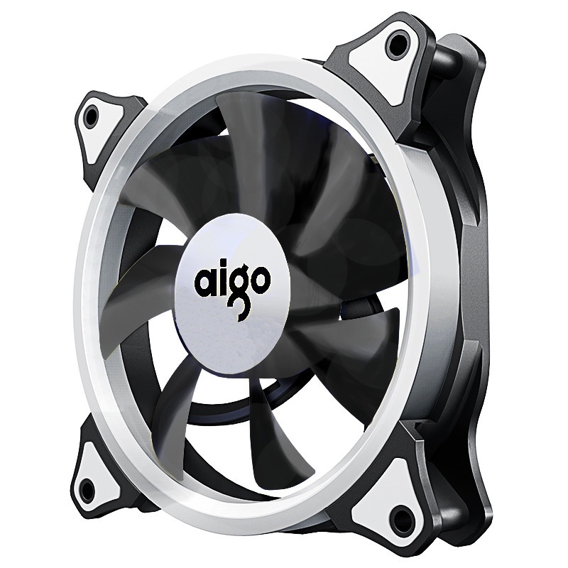 AIGO Darkflash Ring 12 cm White LED Case Fan Putih