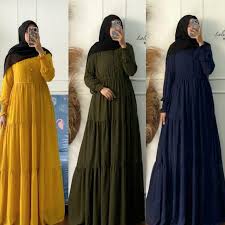 JERMANY DRESS /FULL KANCING/MATT ITY CREPE/gamis wanita/pakaian wanita/L/XXL/busui/gamis muslim