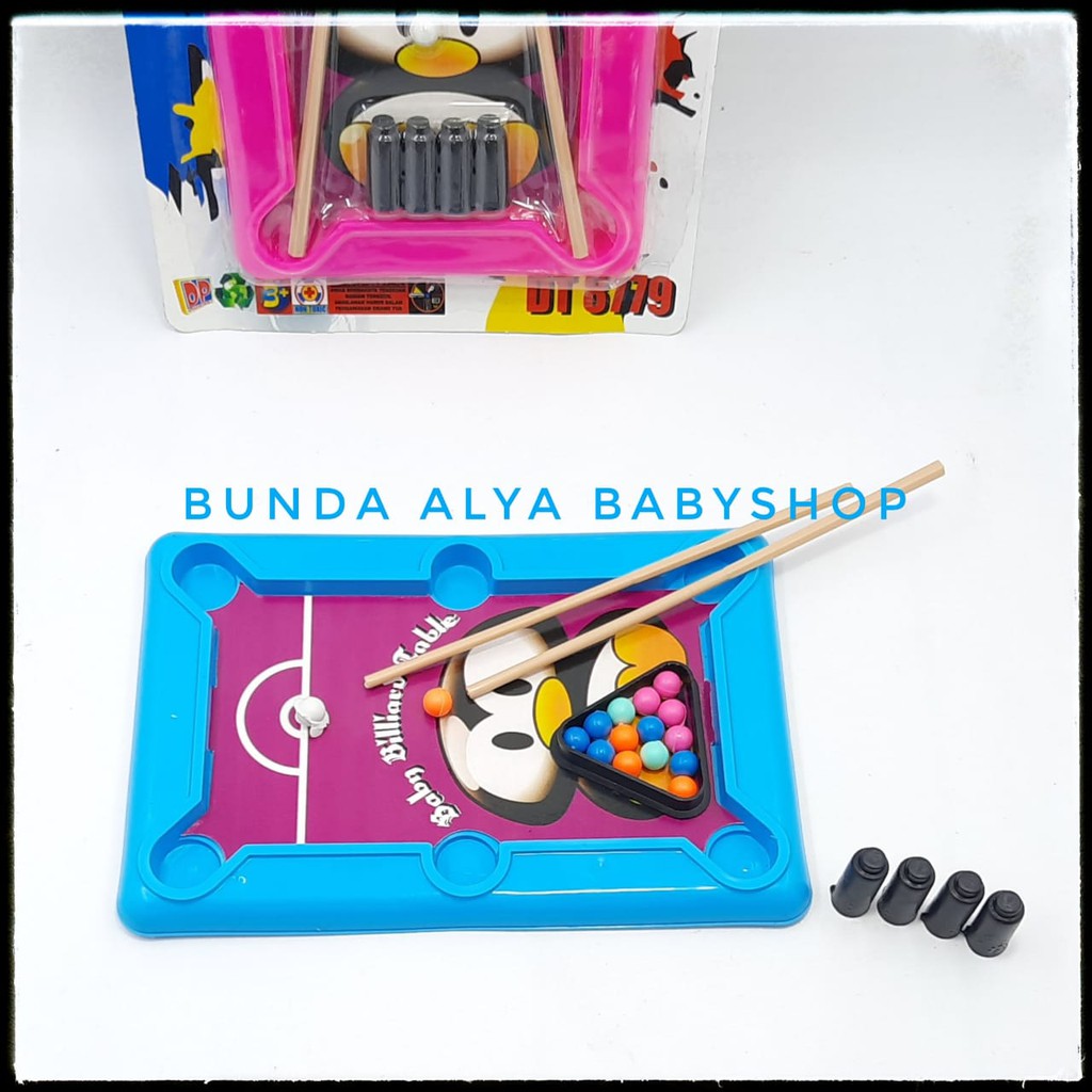 Set Mainan Anak Billiard Table Mini Kids- Mainan Papan Billiard Bola Billiard Game For Kids Untuk 4+