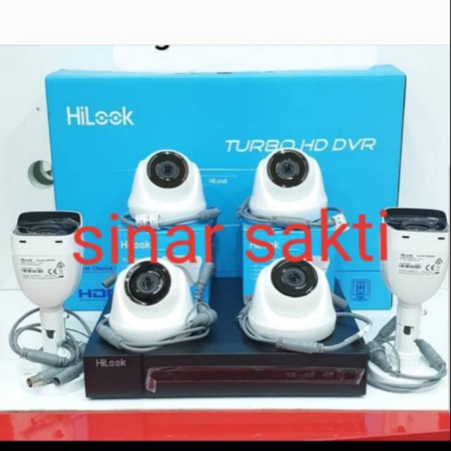 HILOOK PAKET CCTV 2MP 8CH 6 CAMERA + HARDISK 1TB + KABEL 50M LENGKAP TGGL PASANG MURAH