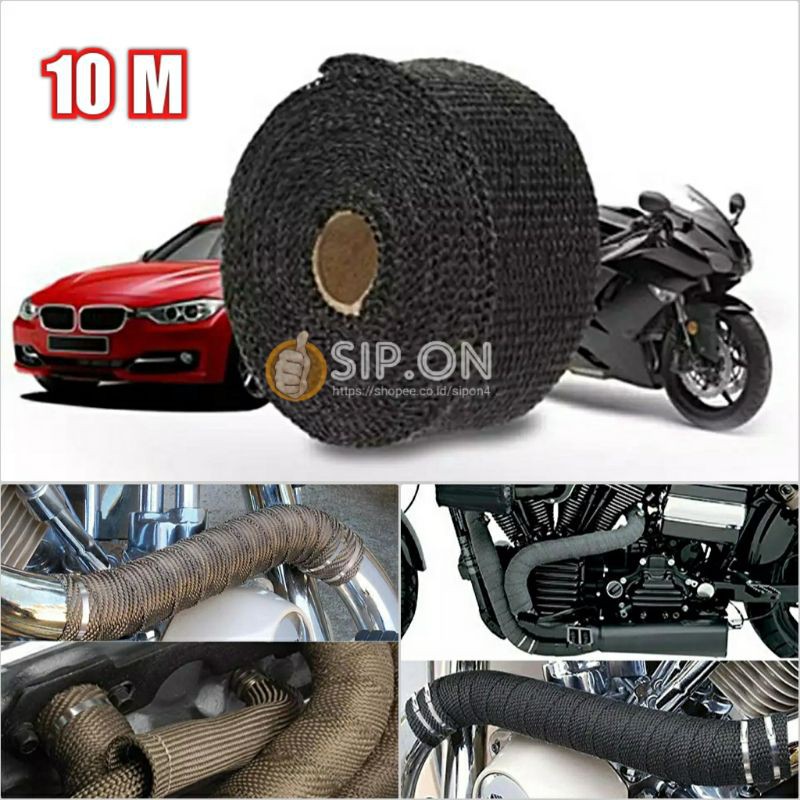 [BISA COD] Lakban Peredam Panas Knalpot Motor/Mobil 10