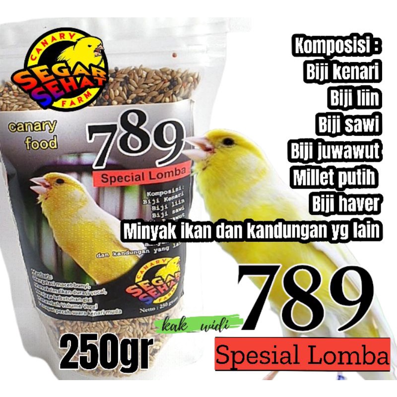 Pakan Kenari Gacor 789 Harian Lomba - 250gram