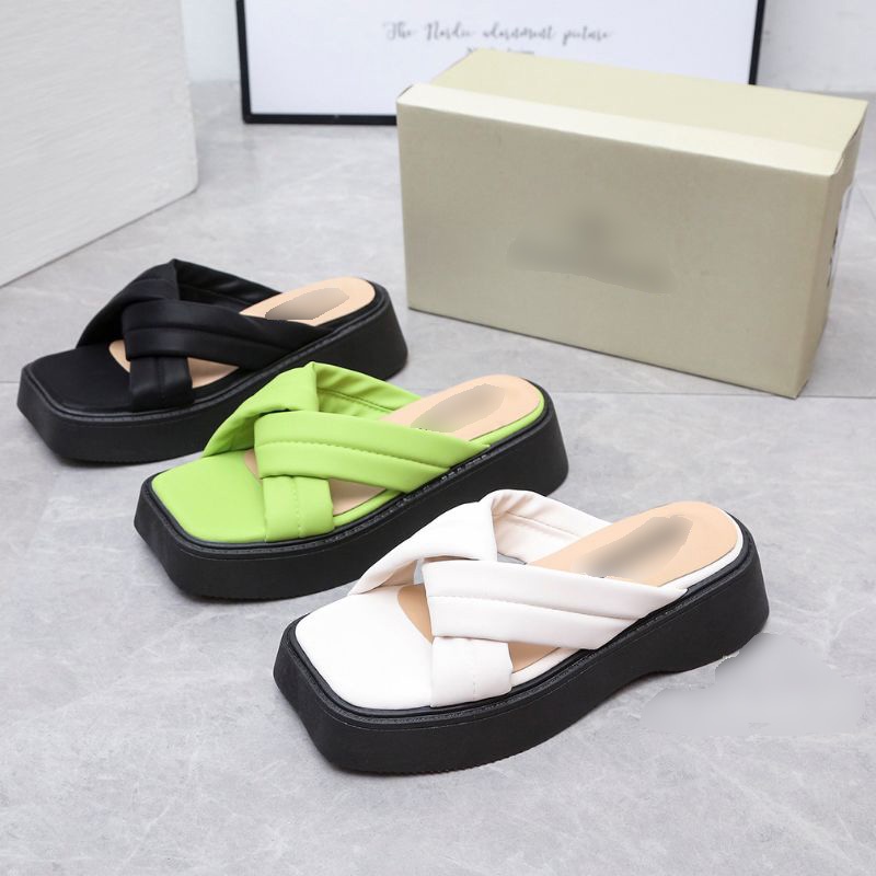 RYX - Camille Puff Sandal Slip-On Wanita Fashion Casual - Ori Import