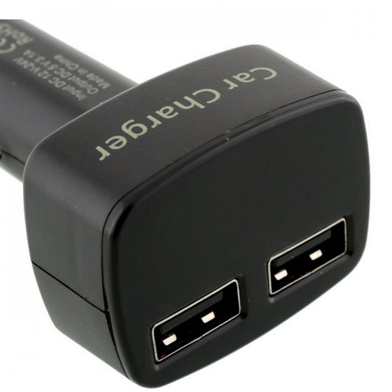 Charger Mobil Dual Port USB 3.1A with LED Voltage