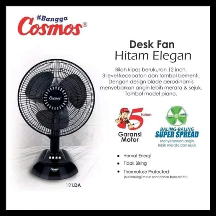 COSMOS Kipas Angin Desk Fan 12&quot; / Kipas Angin Meja 12 Inch 12 LDA Twino - Garansi Resmi 1 Tahun