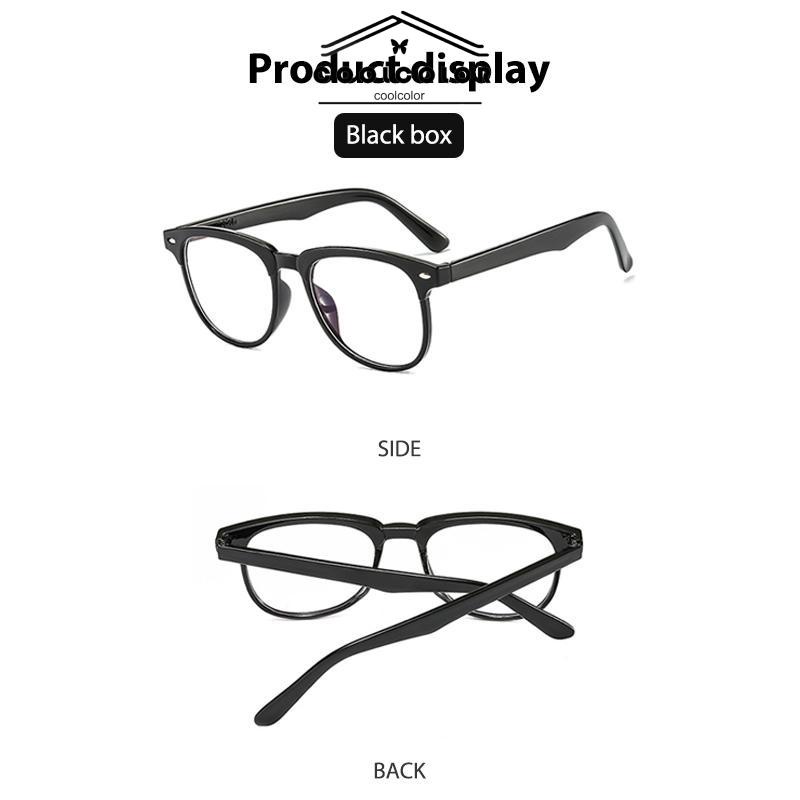 COD Kacamata Transparan Anti Radiasi Wanita Kacamata Korea Gaya Wanita Fashion Retro Bentuk Kotak Eyeglasses Ready Stock- cl