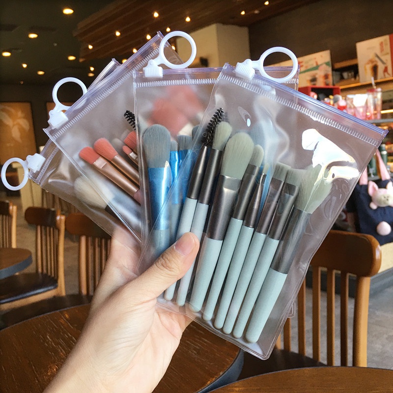 Kuas Set Make Up 8pcs Set Mini Travel MakeUp Brush halus lembut