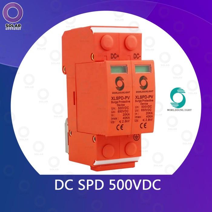 DC SPD 2 Pole 500VDC Proteksi Petir Arester DC