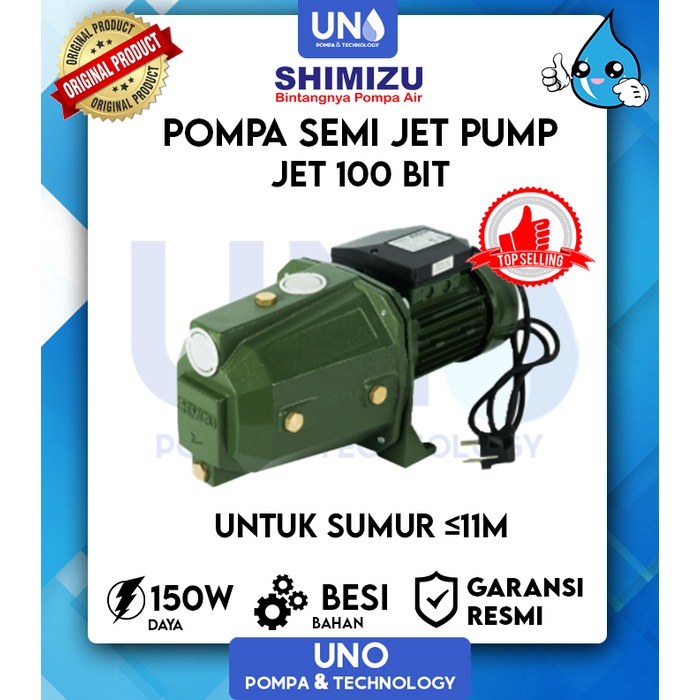 Shimizu Pompa Air Semi Jet Pump JET-100 BIT / JET 100 BIT / JET100BIT