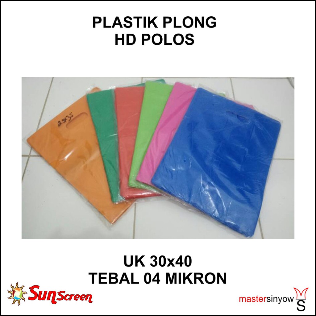 Plastik Plong HD Packing Olshop ukuran 30x40 Polos bisa COD