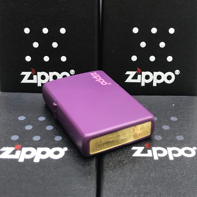 Zippo Matte Warna Ungu Grade Ori