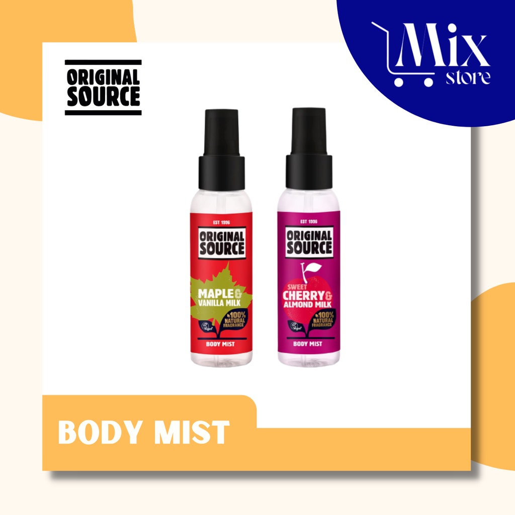 Original Source Body Mist 100ML/Body Mist Dewasa/Parfume Tubuh/Cherry/Maple