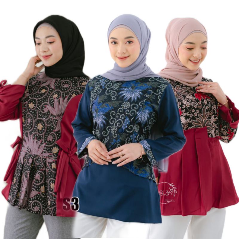 Batik Wanita PPBTK07 atasan M L XL modern