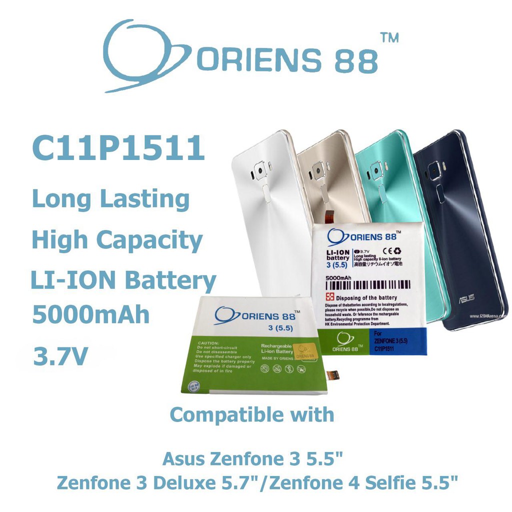 Baterai Batre Battery Double Power Asus Zenfone 3 (5.5) C11P1511 OR88