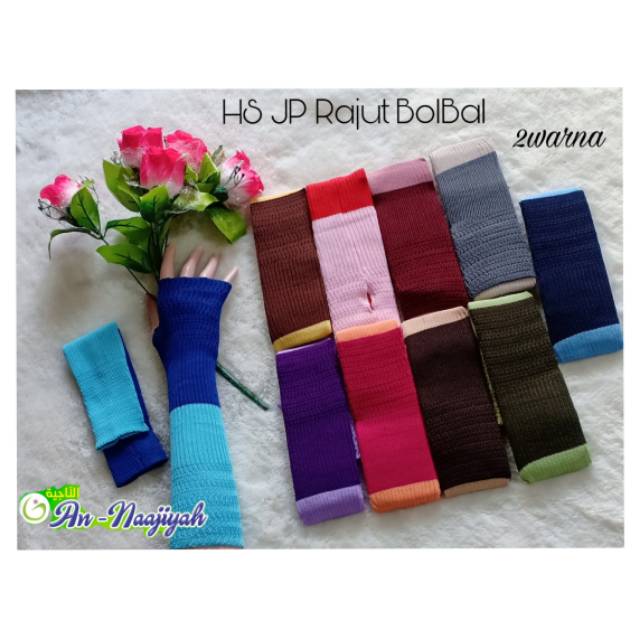 Handsock JP Rajut BolBal 2in1 bahan kaos