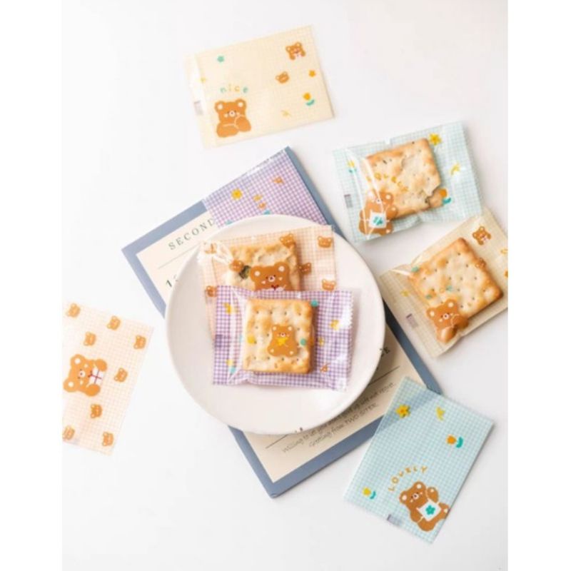 PLASTIK SEALER LUCU COOKIES NASTAR PERMEN NOUGAT TEDDY KAWAII PS725