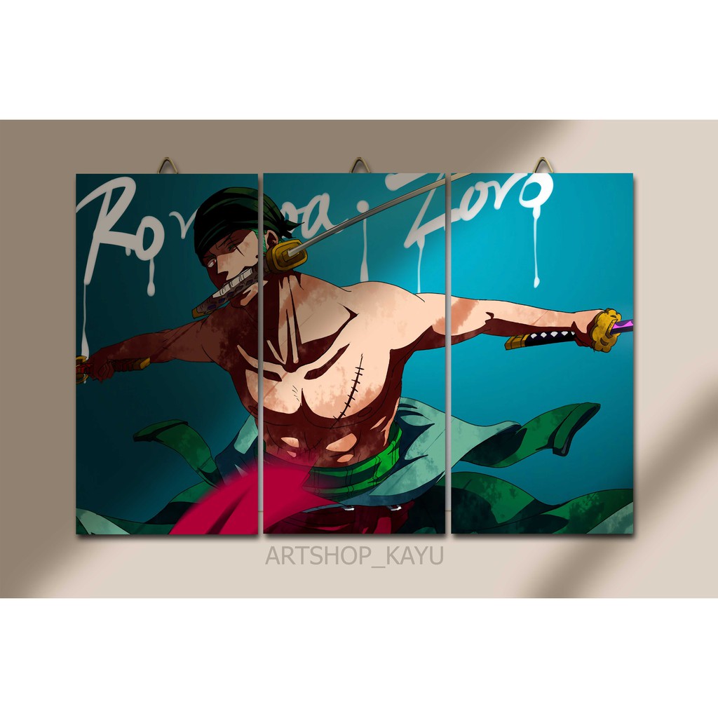 hiasan dinding Pajangan Rumah ONE PIECE Poster Kayu / dekorasi dinding / hiasan kamar / walldecor