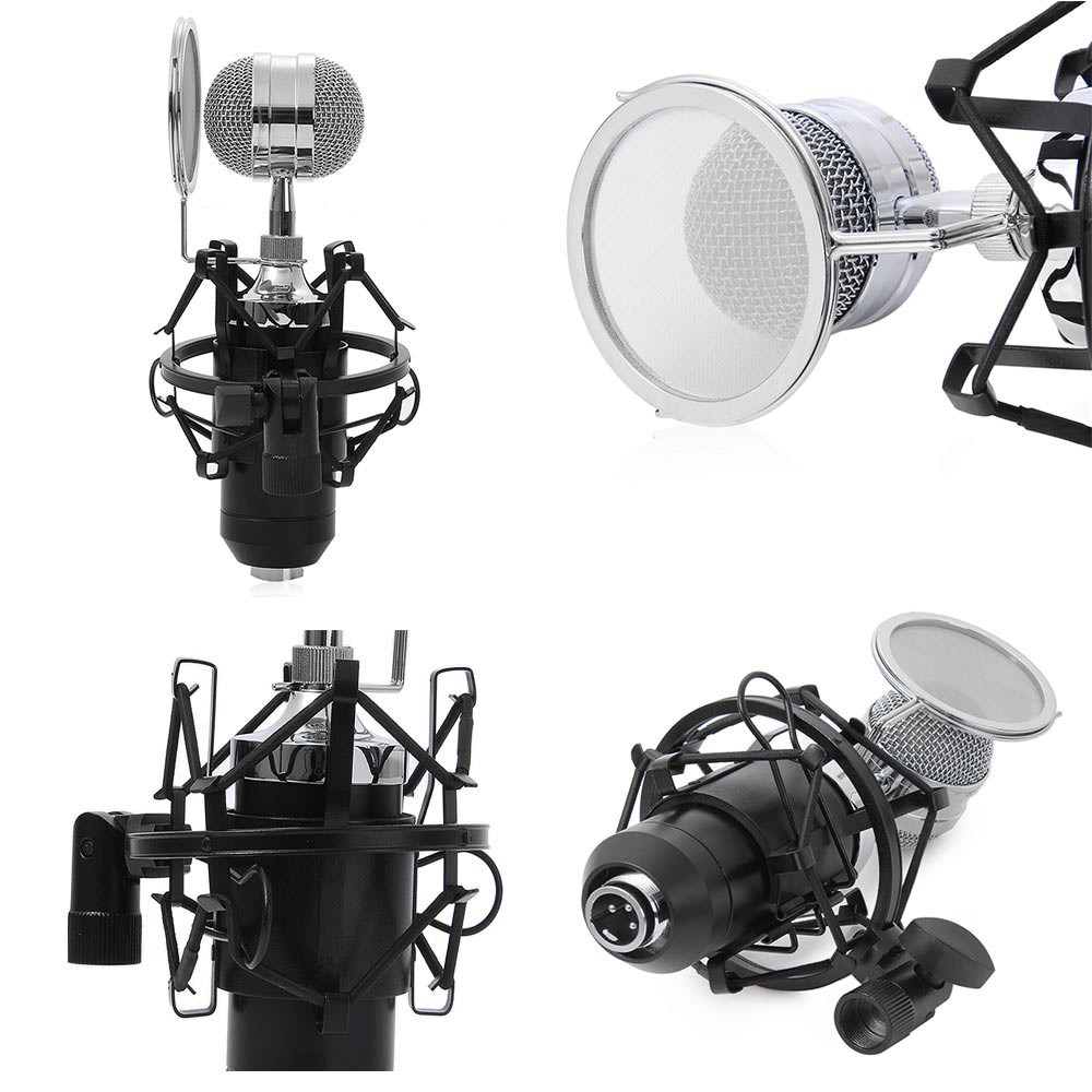 Microphone BM 8000 Mikrofon Kondenser + Shock Mount condenser rekaman taffstudio Taffware Ori Taff BM1