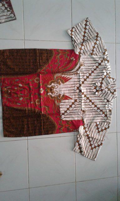 Batik Couple Keluarga Sania Ruffle Ori Ndoro Jowi Dnt Seno Merah Putih