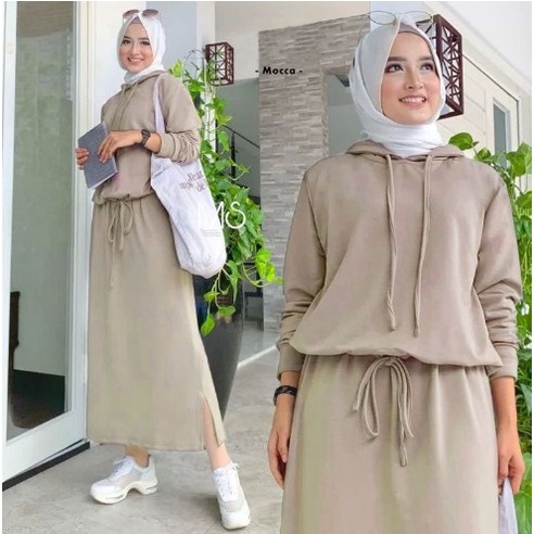 PAKAIAN SETELAN ROK WANITA DEWASA MUSLIM SET ROK BABYTERRY ALEXA SIMPLE / SETELAN ATASAN + ROK POLOS