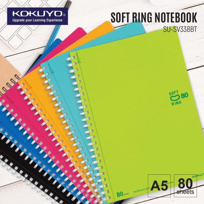 

PROMO KOKUYO NOTEBOOK SOFT RING S-SV338BT A5 80 SHEETS - BLUE Office & Stationery | Buku Tulis |