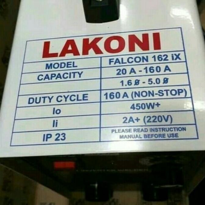 Mesin Las 450Watt Lakoni Falcon 162Ix - Trafo Las 450Watt Falcon162 Ix