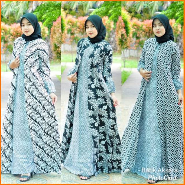 Gambar Baju  Batik Gamis 2021