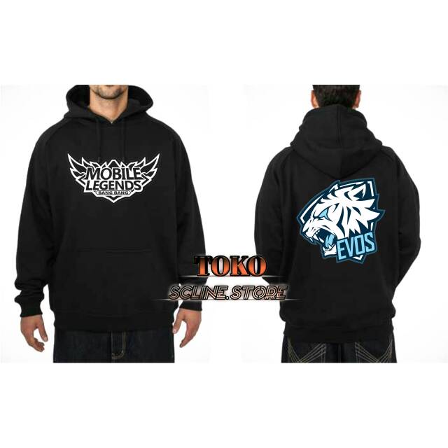 JAKET HOODIE SWEATER MOBILE LEGENDS + EVOS ESPORTS